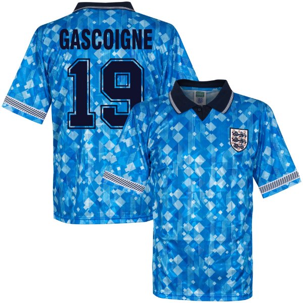 Score Draw - England World Cup Finals Retro 3rd Shirt 1990 + Gascoigne 19