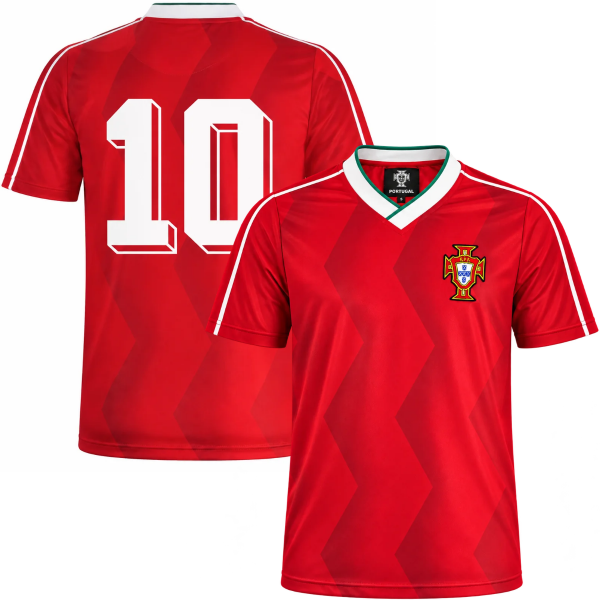 Portugal Retro Voetbalshirt 1986 + Nummer 10